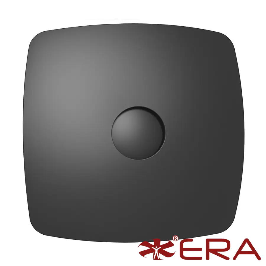 RIO 4C Matt black/ Вентилятор осевой вытяжной с обратным клапаном декоративный D100