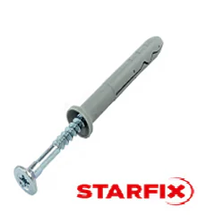 Дюбель-гвоздь 6х40 мм полипропилен гриб (50 шт в пласт. конт.) STARFIX (SMP2-82198-50)