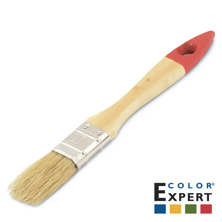 Кисть флейцевая 25 мм деревянная  ручка. Color Expert