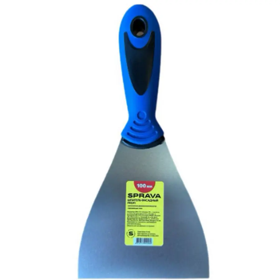 Шпатель фасадный 100мм. Профи нерж. сталь двухкомп.ручка SPRAVA/2758-0000-100