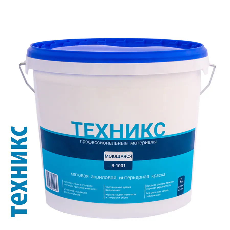 Краска Техникс Моющаяся В-1001 7 кг