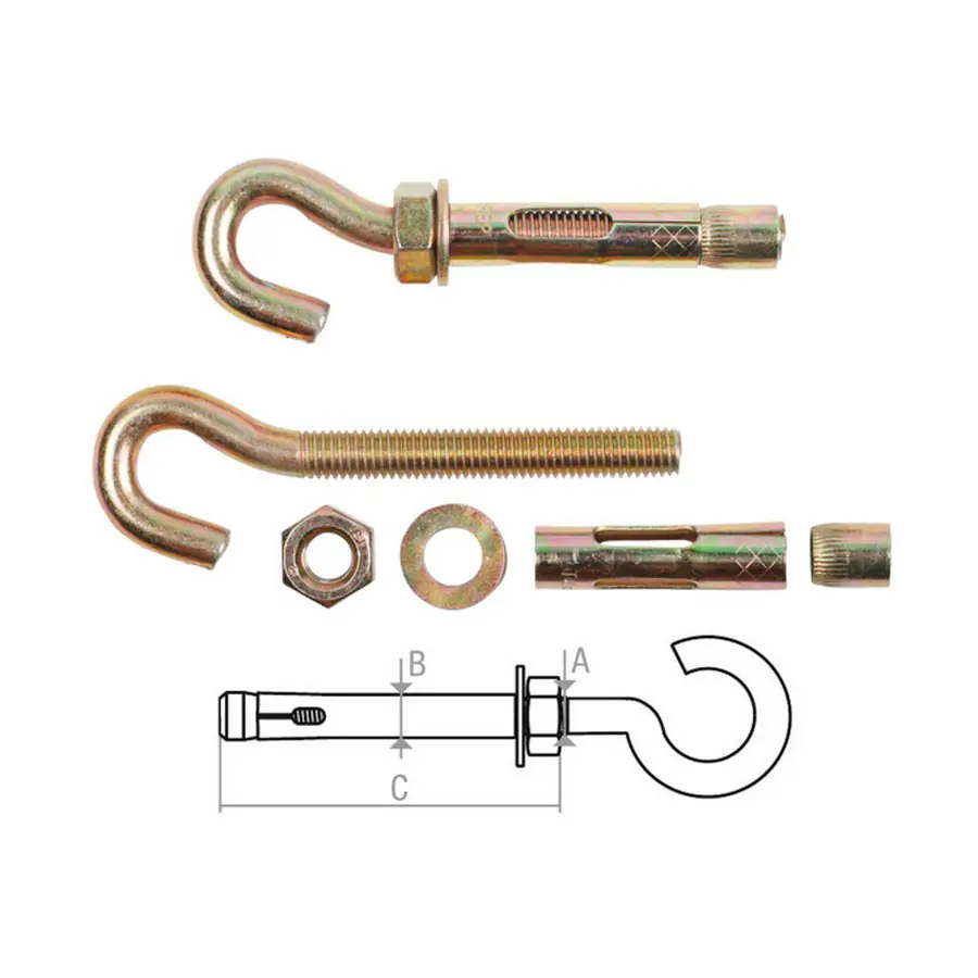 Анкер с крюком М6х8х40(45) мм STARFIX (SMP-95677-1)