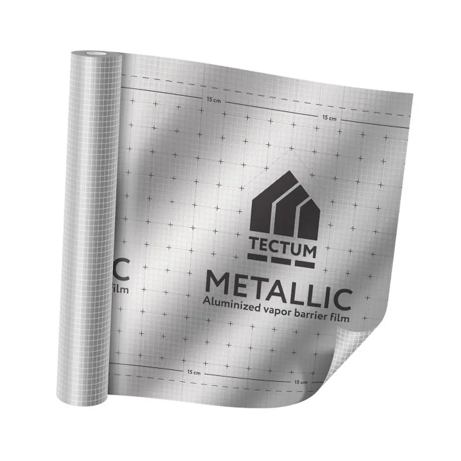 Пленка пароизоляционная алюминизированная отражающая TECTUM Metallic 90 (75 м.кв.)