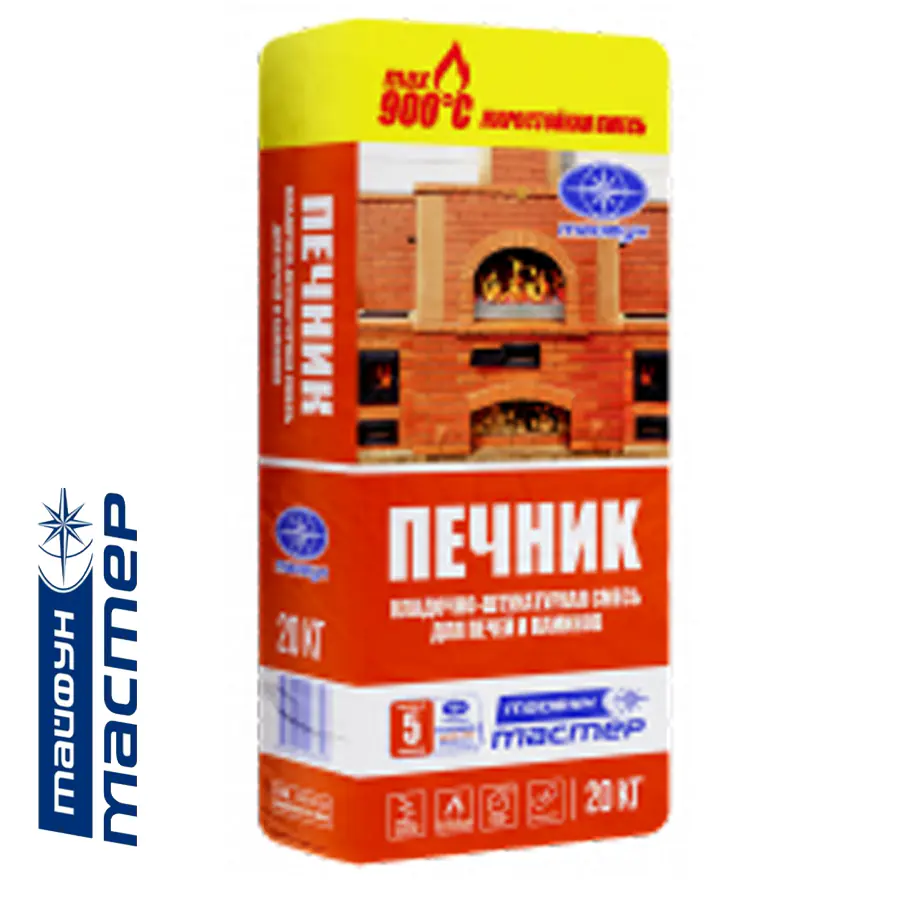 Кладочный раствор для кирпича Тайфун-Мастер Печник (20 кг)РБ.