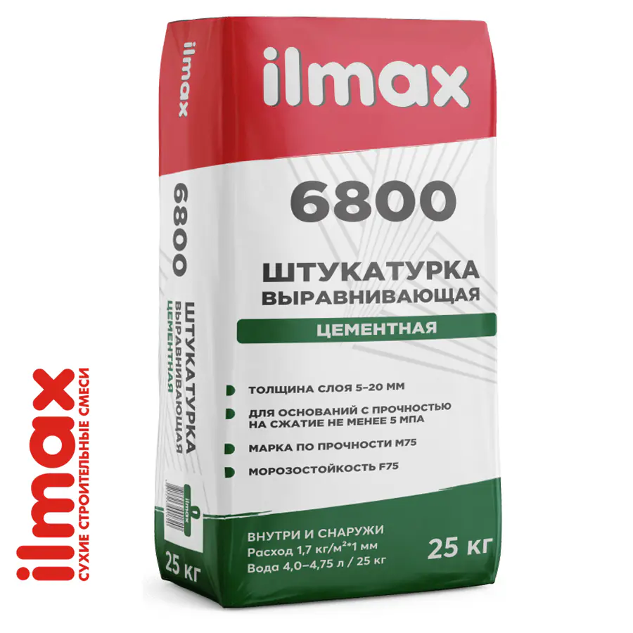 Штукатурка цементная Илмакс 6800 25 кг