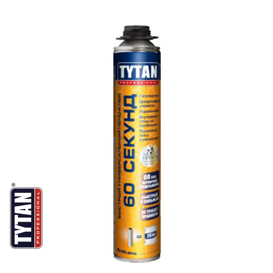 Клей-пена TYTAN  Professional 60 СЕКУНД GUN, 750 мл, РП.