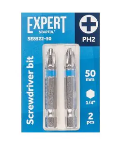 Бита крестообразная PH2 50мм (2шт) EXPERT STARTUL (Phillips магнитная)SE8522-50