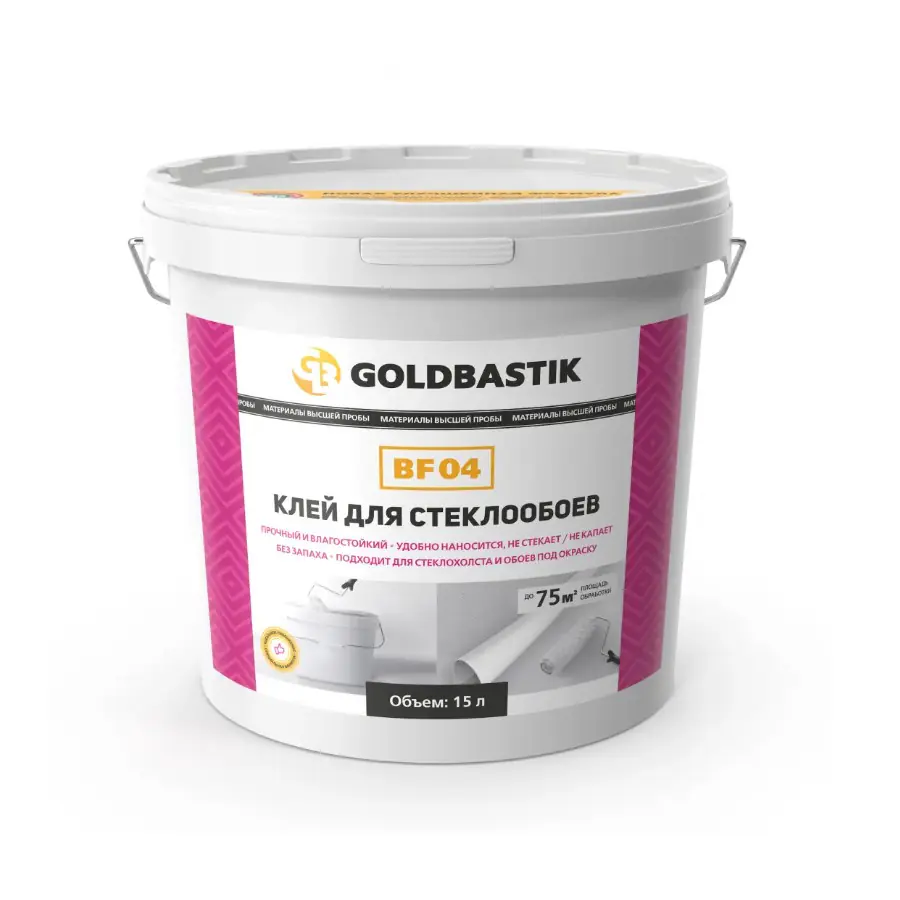 Клей для стеклообоев Goldbastik BF 04 ведро 15л. РБ