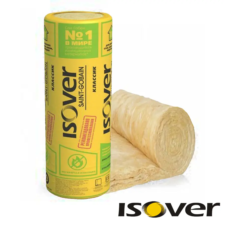 Утеплитель Изовер (ISOVER) Классик (2х50х1220х8500; 20.74 кв. м.)