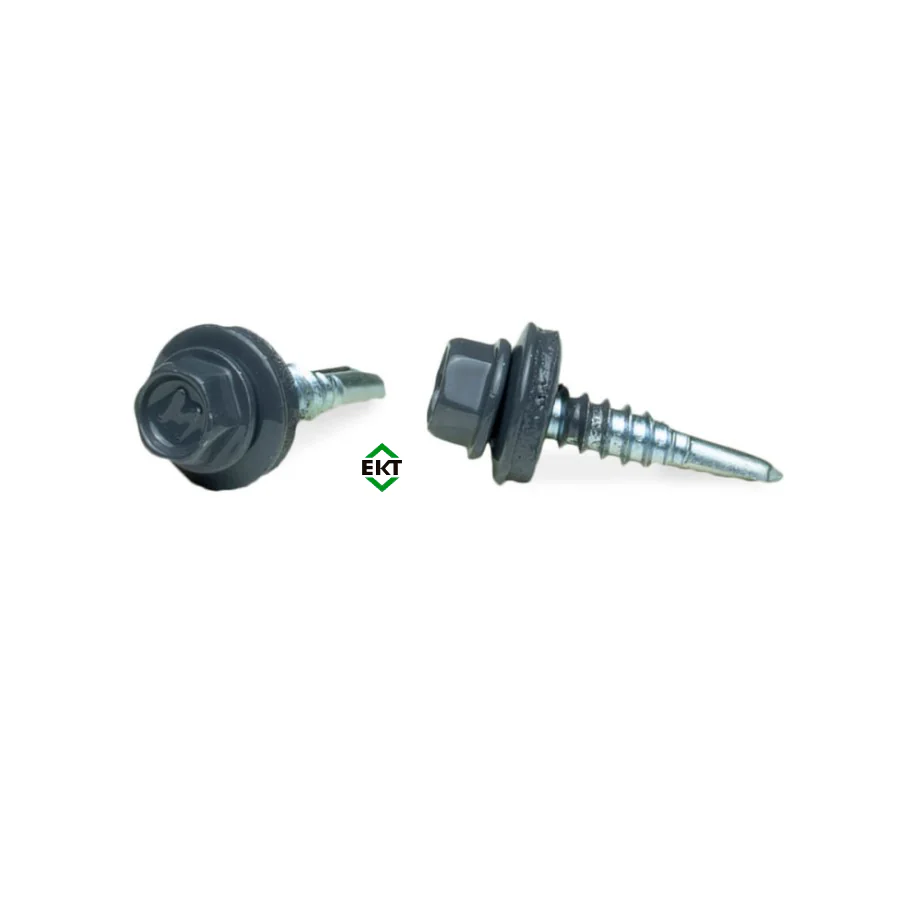 Саморез кровельный 4,8*29 SRW-R сверло РТ1 К ДЕРЕВУ RAL 7024 (серый графит) (упак/250шт) ЕКТ V023069 