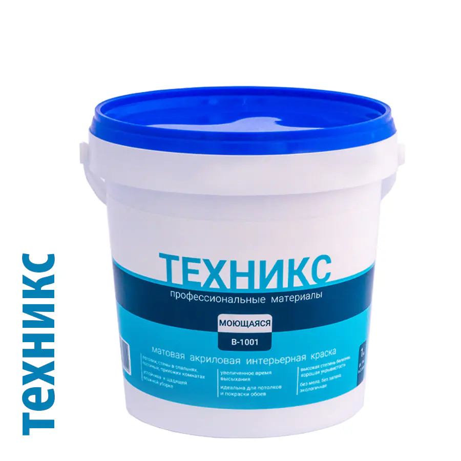 Краска Техникс Моющаяся В-1001 1 кг