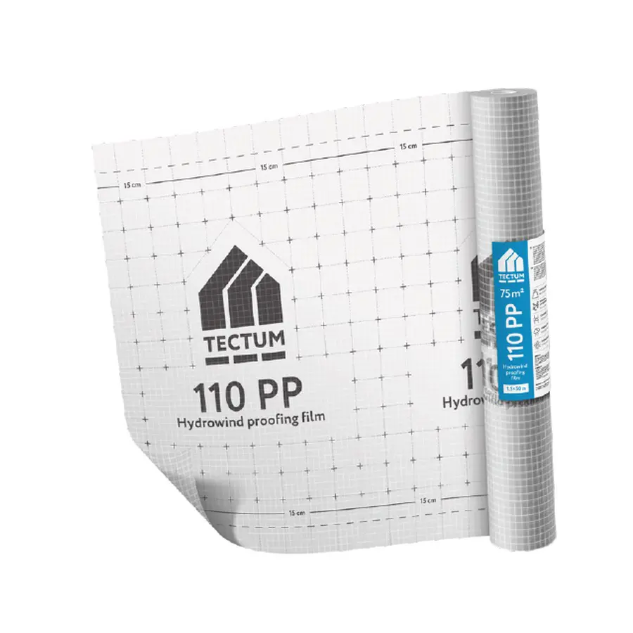 Пленка гидроизоляционная армированная TECTUM 110 PP (75 м.кв). РФ