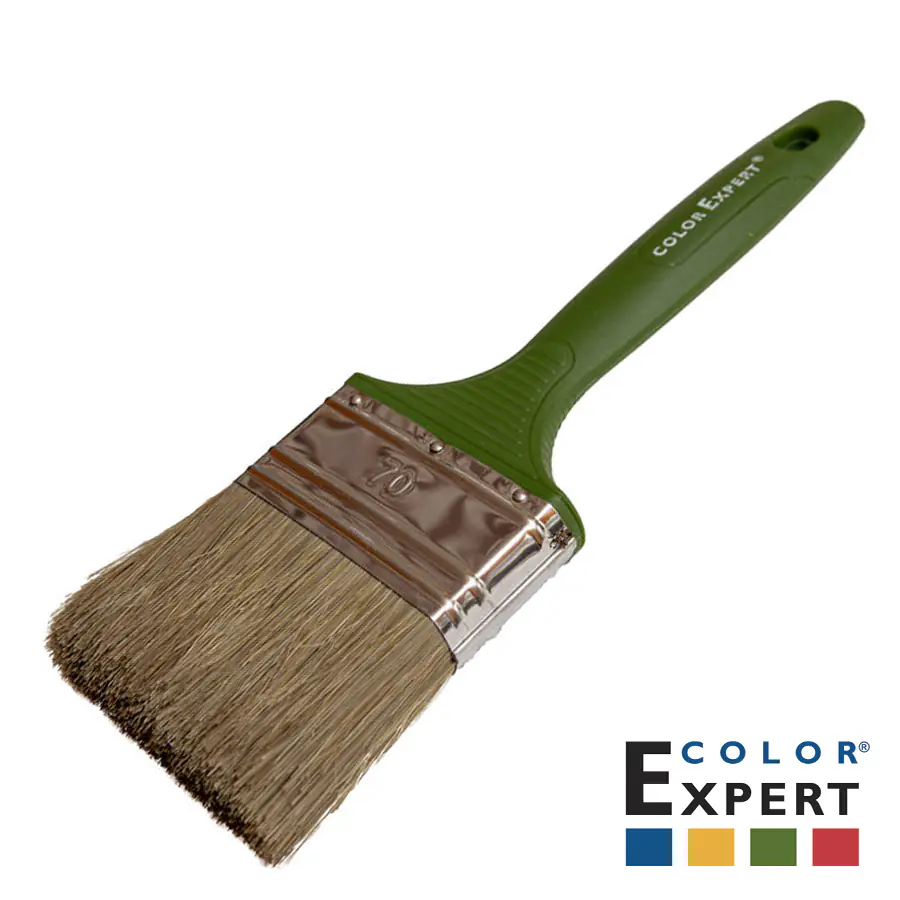 Кисть флейцевая 100 мм пластиковая зеленая ручка. Color Expert  