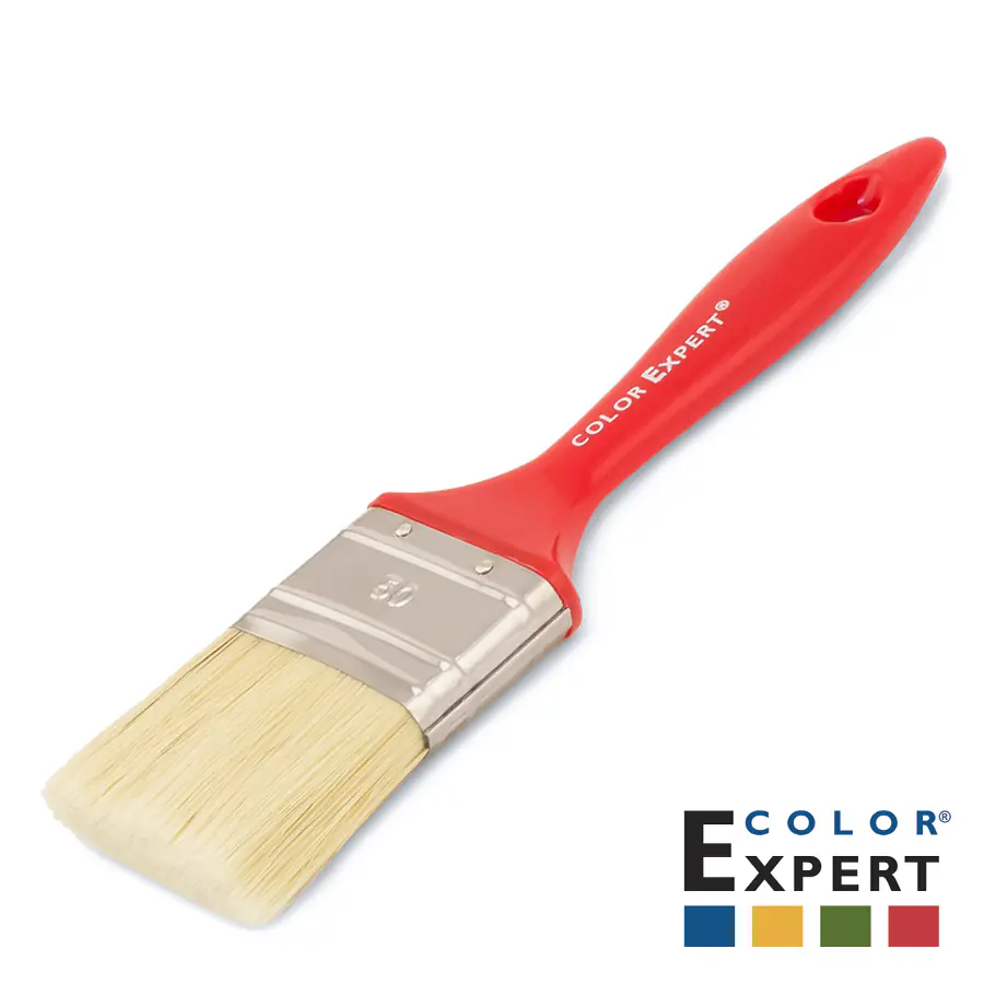 Кисть флейцевая 50 мм пластиковая красная ручка. Color Expert