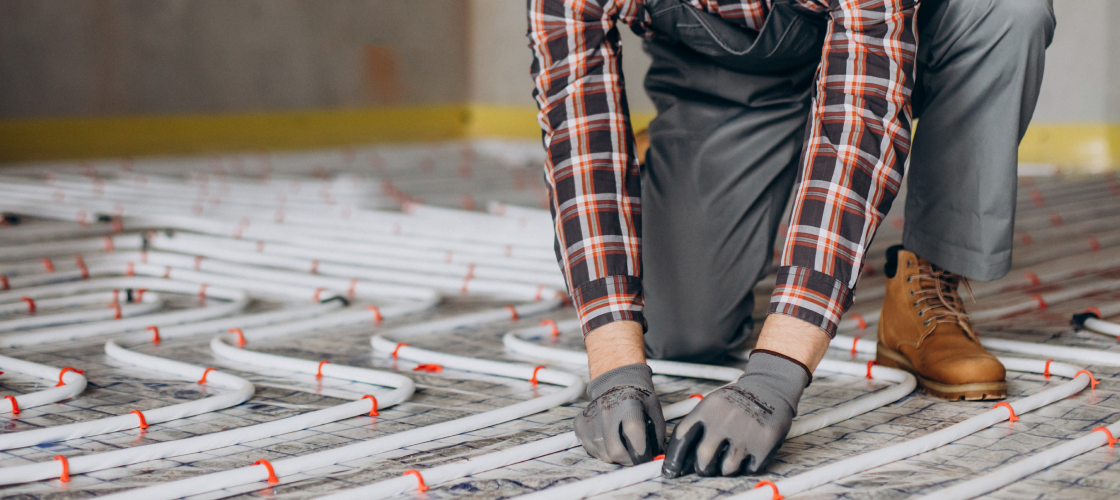 укладка плитки на теплый пол